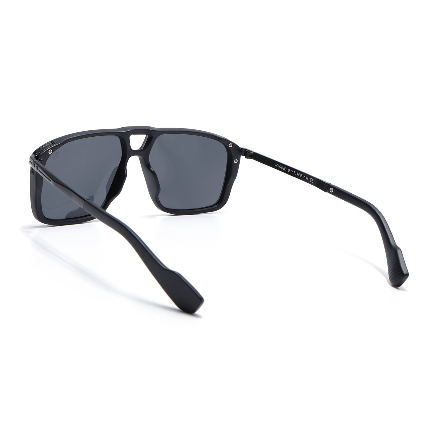 Rebel |  Matt Black Wayfarer Polarized Sunglasses | Black Lens - PMG6629