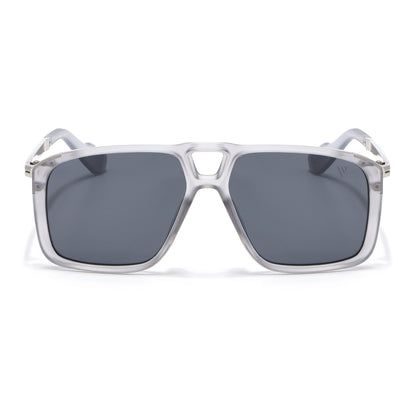 Rebel | Grey Wayfarer Polarized Sunglasses | Black Lens - PMG6630