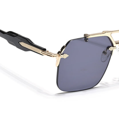 Hawk | Black Wayfarer Sunglasses | Golden Frame - MG5882