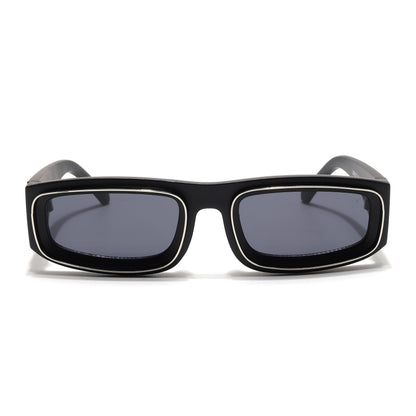 Old Smuggler | Matt Black Unisex Sunglasses | Black Lens - MG6574