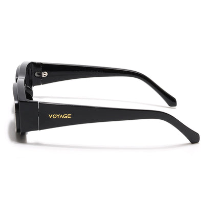 Old Smuggler | Shine Black Unisex Sunglasses | Black Lens - MG6575