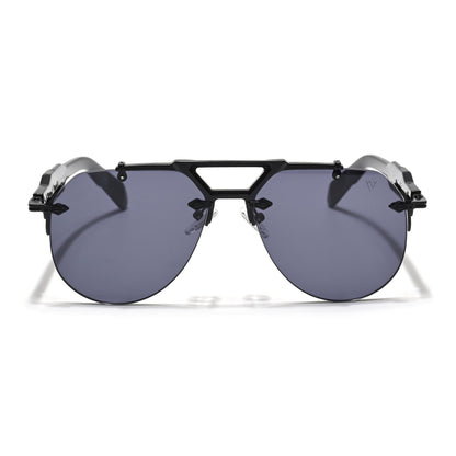 Hawk | Black Aviator Sunglasses | Black Frame - MG5884