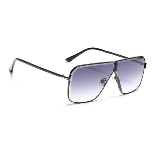 Zephy | Black Wayfarer Sunglasses for Men & Women | Grey & Clear Lens - MG7316