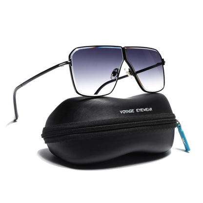 Zephy | Black Wayfarer Sunglasses for Men & Women | Grey & Clear Lens - MG7316