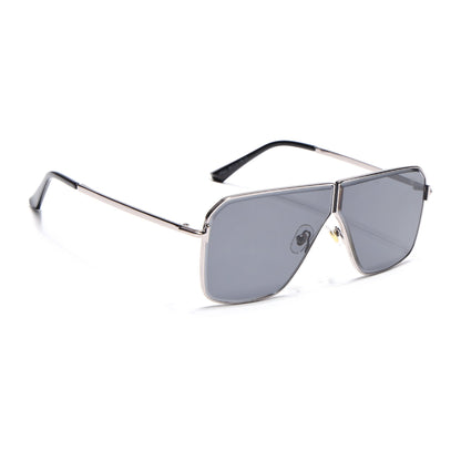 Zephy | Silver Wayfarer Sunglasses | Black Lens - MG7317