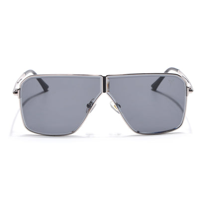 Zephy | Silver Wayfarer Sunglasses | Black Lens - MG7317