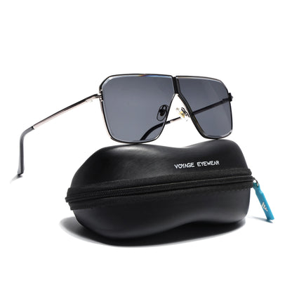 Zephy | Silver Wayfarer Sunglasses | Black Lens - MG7317