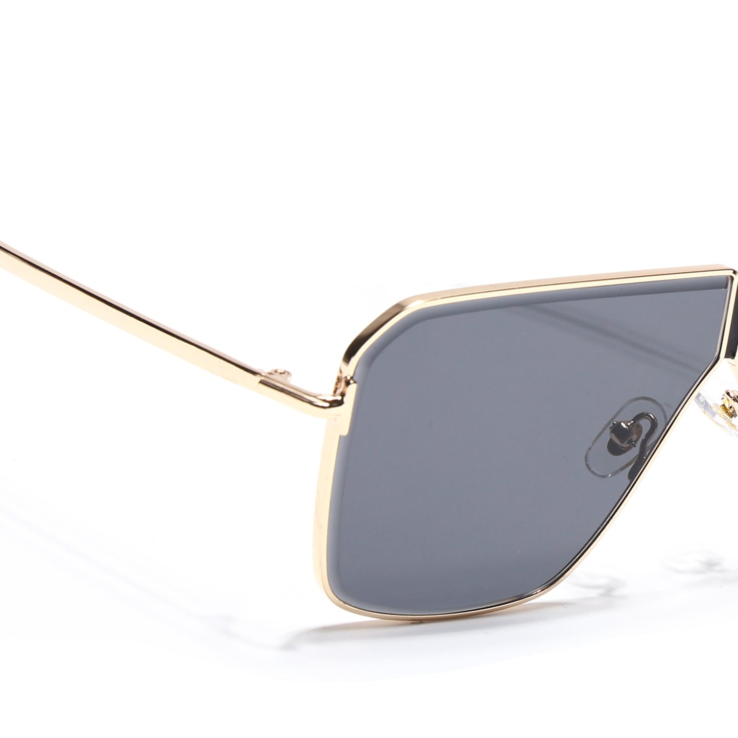Zephy | Golden Wayfarer Sunglasses | Black Lens - MG7318