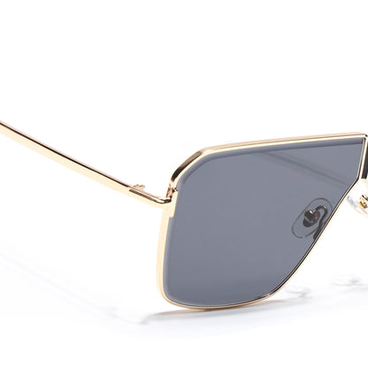 Zephy | Golden Wayfarer Sunglasses | Black Lens - MG7318
