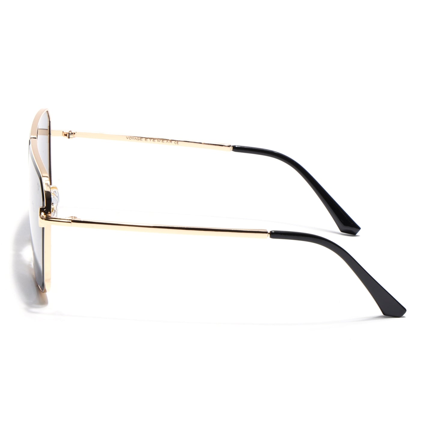 Zephy | Golden Wayfarer Sunglasses | Black Lens - MG7318