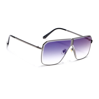 Zephy | Grey Wayfarer Sunglasses | Blue & Clear Lens - MG7319