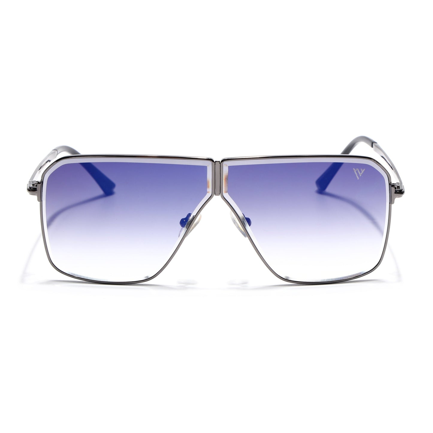 Zephy | Grey Wayfarer Sunglasses | Blue & Clear Lens - MG7319