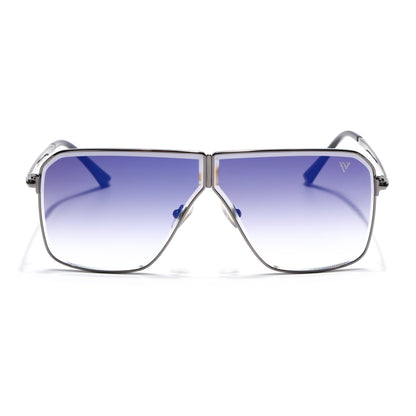 Zephy | Grey Wayfarer Sunglasses | Blue & Clear Lens - MG7319