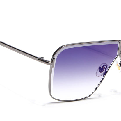 Zephy | Grey Wayfarer Sunglasses | Blue & Clear Lens - MG7319