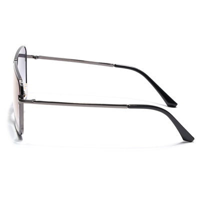 Zephy | Grey Wayfarer Sunglasses | Blue & Clear Lens - MG7319