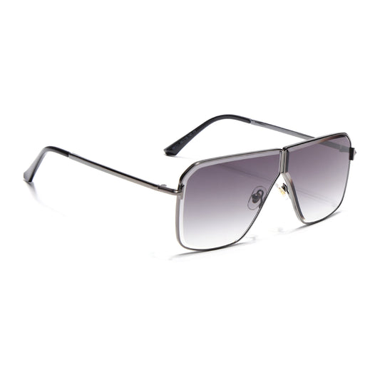 Zephy | Grey Wayfarer Sunglasses | Olive & Clear Lens - MG7321