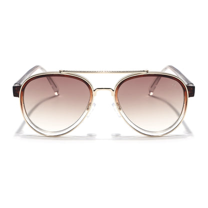 Signature Aviator | Golden & Brown Sunglasses | Brown & Clear Lens - MG7152