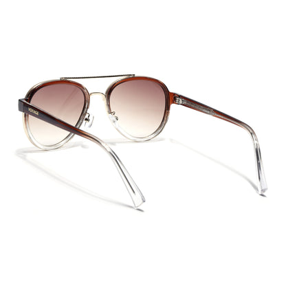 Signature Aviator | Golden & Brown Sunglasses | Brown & Clear Lens - MG7152