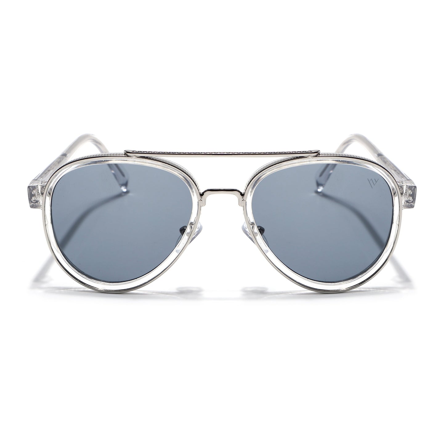 Signature Aviator | Silver & Transparent Sunglasses | Grey Lens - MG7154