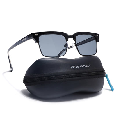 Stark | Black Clubmaster Sunglasses | Grey Lens | MG7050