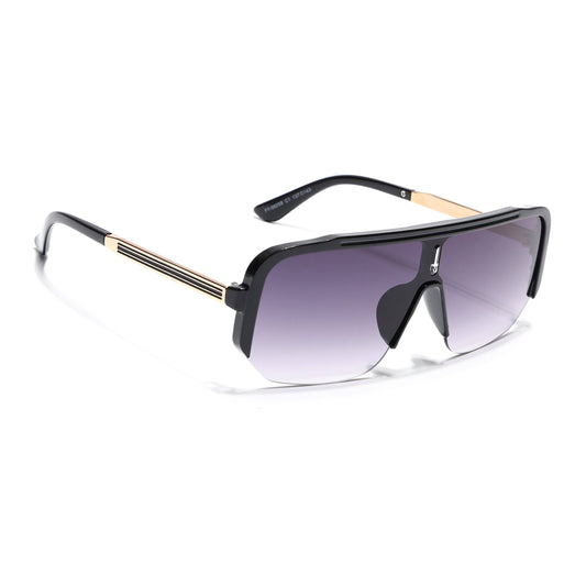 Knox | Shine Black Wayfarer Sunglasses | Grey & Clear Lens  - MG7322