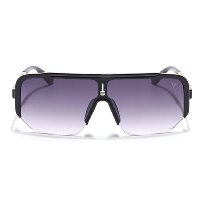 Knox | Shine Black Wayfarer Sunglasses | Grey & Clear Lens  - MG7322