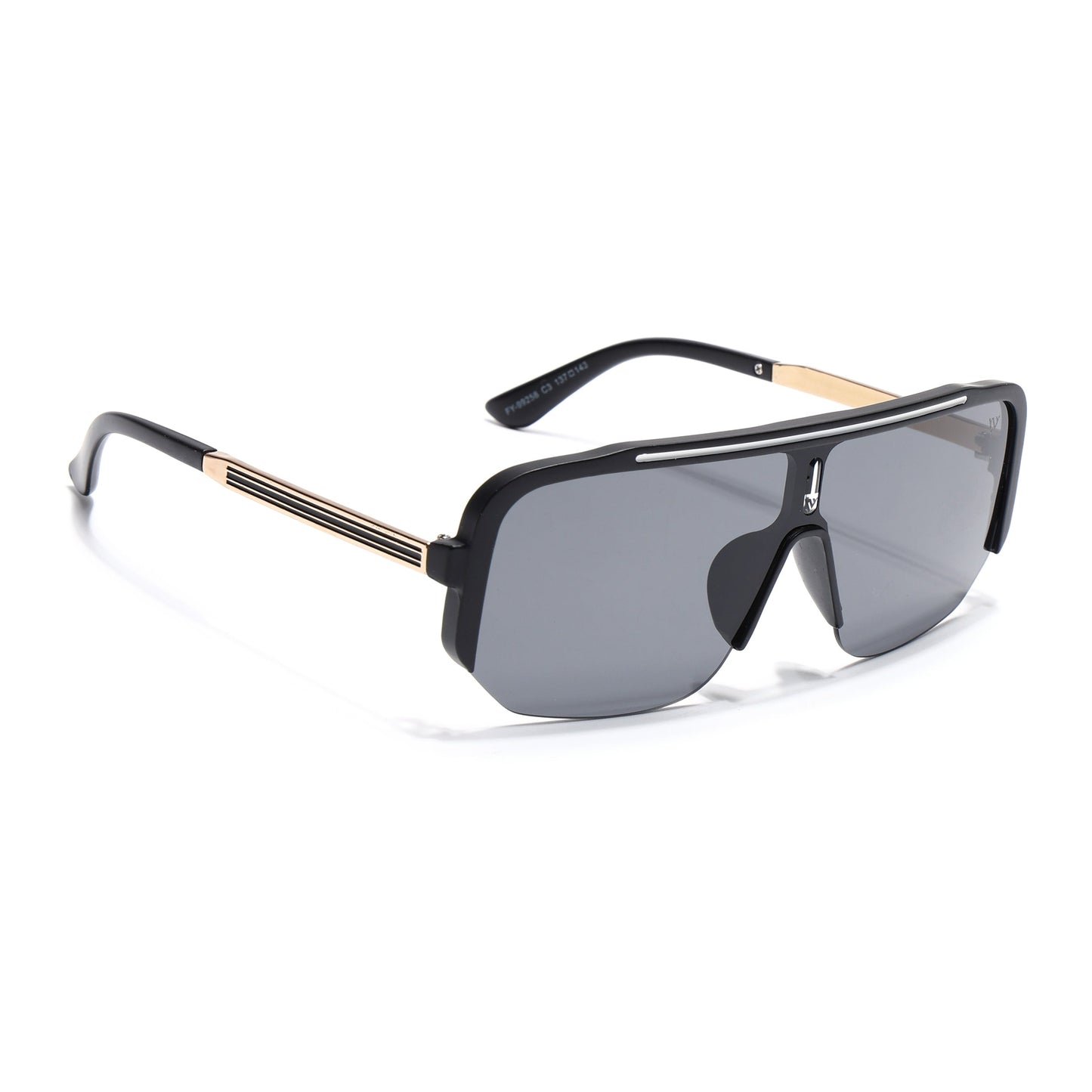 Knox | Matt Black Wayfarer Sunglasses | Black Lens - MG7324