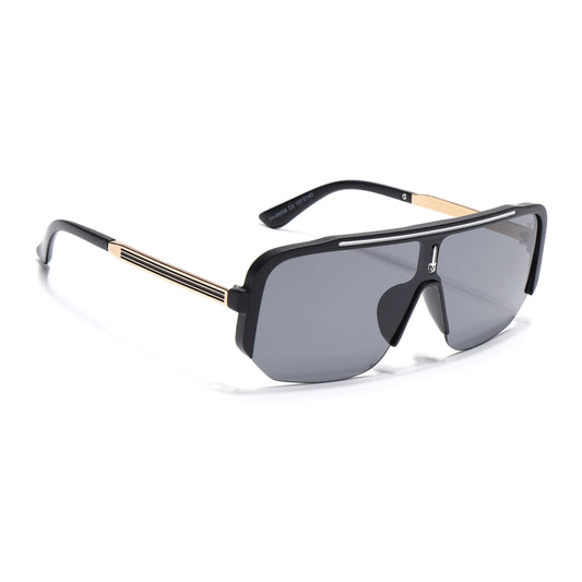 Knox | Matt Black Wayfarer Sunglasses | Black Lens - MG7324