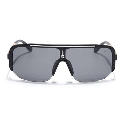Knox | Matt Black Wayfarer Sunglasses | Black Lens - MG7324