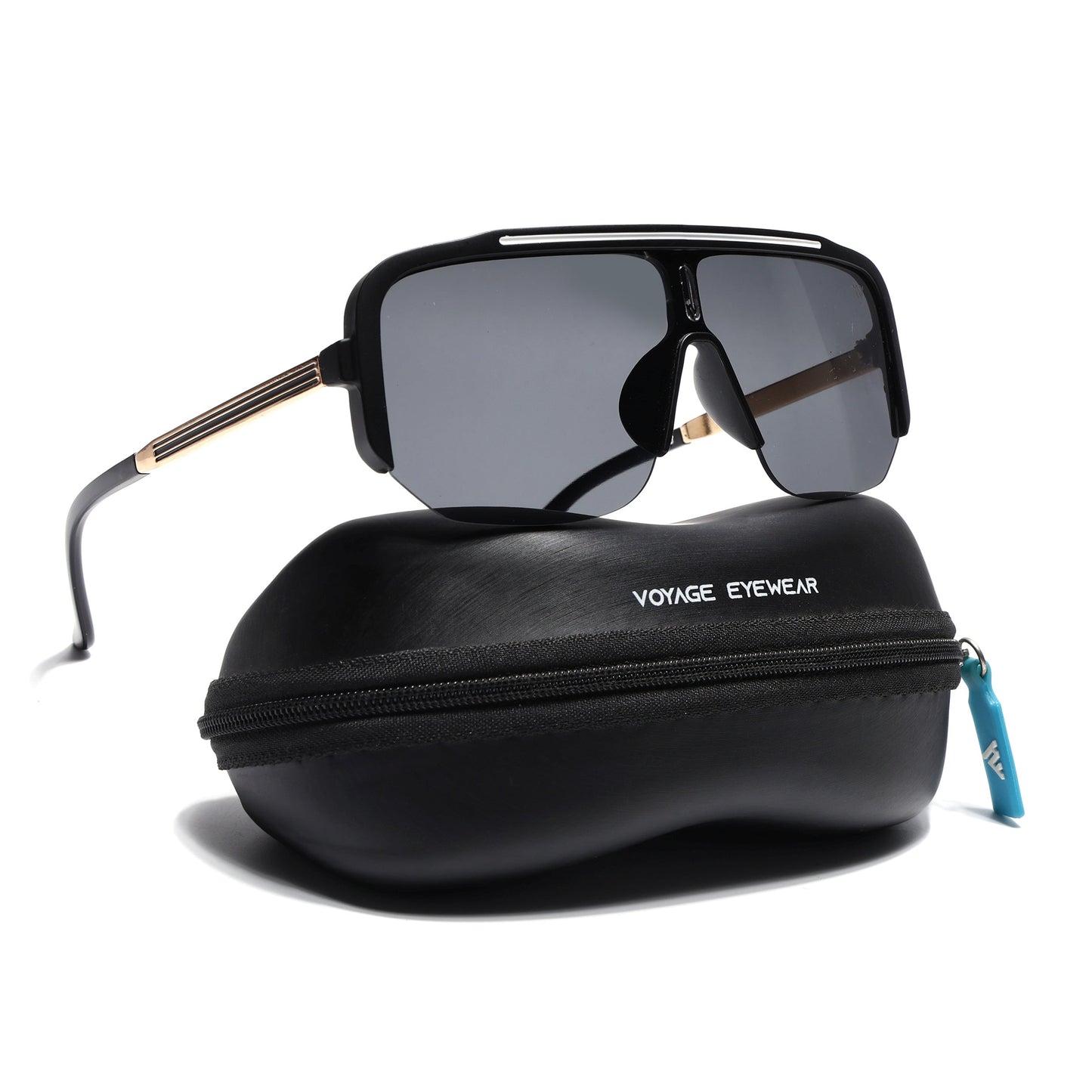Knox | Matt Black Wayfarer Sunglasses | Black Lens - MG7324