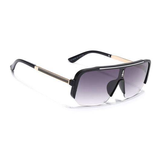 Knox | Matt Black Wayfarer Sunglasses | Grey & Clear Lens  - MG7325