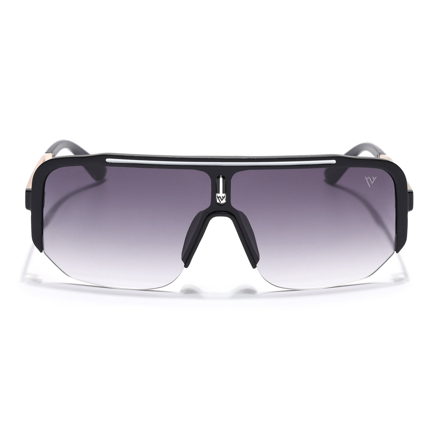 Knox | Matt Black Wayfarer Sunglasses | Grey & Clear Lens  - MG7325