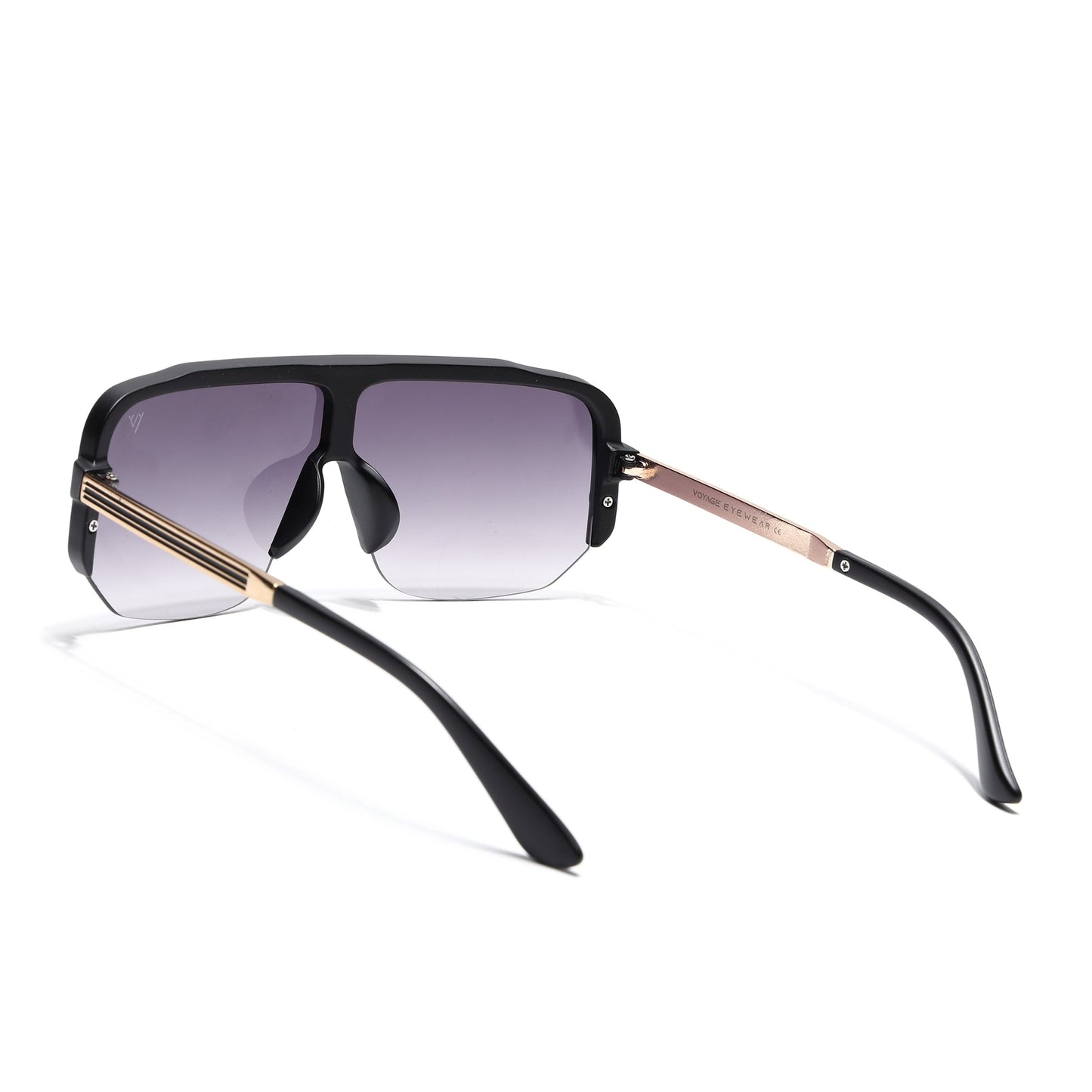 Knox | Matt Black Wayfarer Sunglasses | Grey & Clear Lens  - MG7325