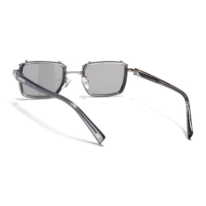 Chisel | Silver Square Sunglasses | Grey Lens  - MG7054