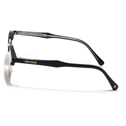 Skyline | Golden Half Rim Clubmaster Sunglasses | Grey Lens - MG7101