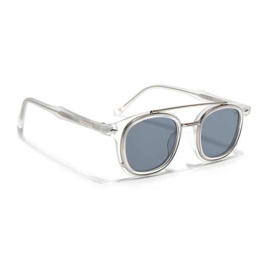 Milano | Silver & Matt Grey Wayfarer Sunglasses | Grey Lens - MG7107