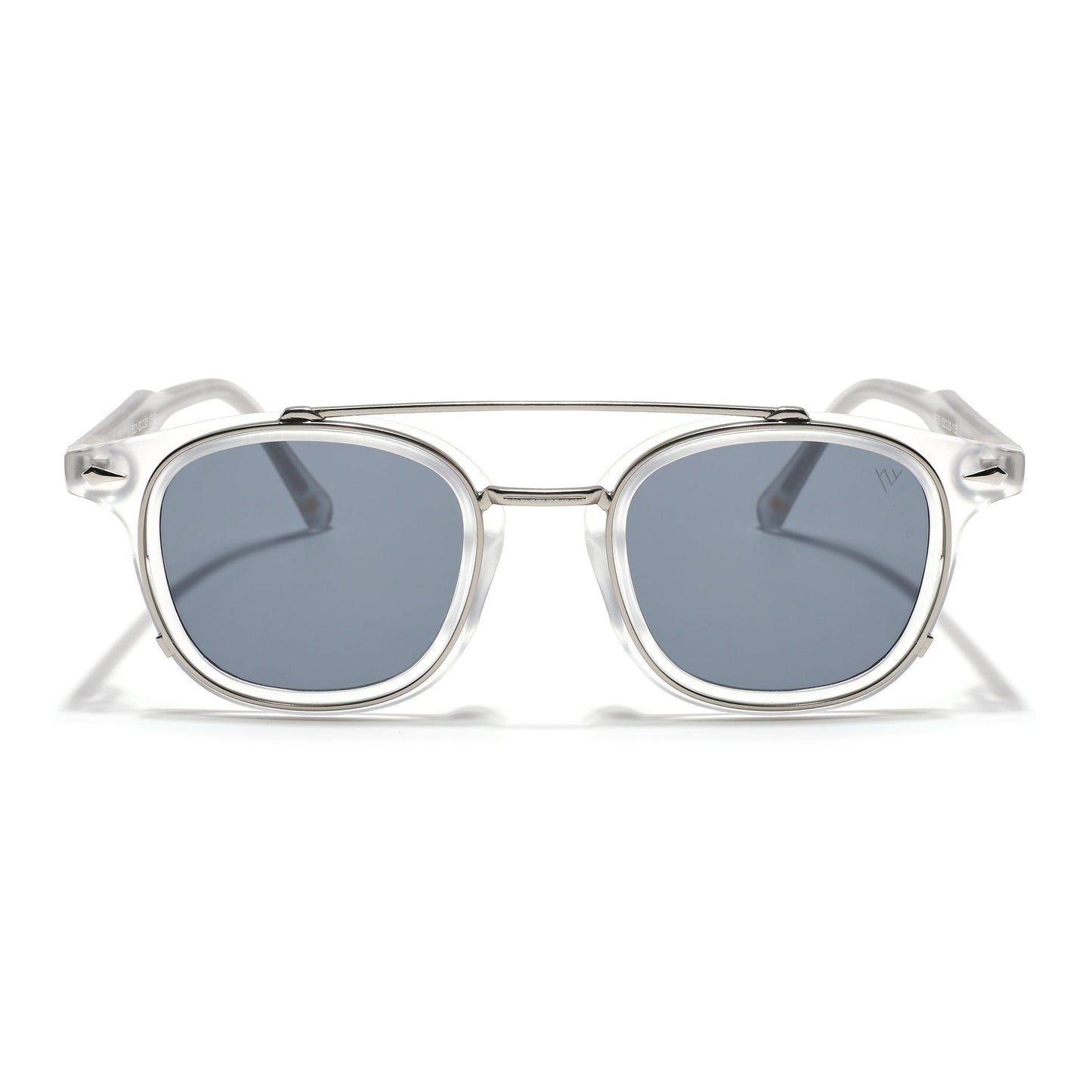 Milano | Silver & Matt Grey Wayfarer Sunglasses | Grey Lens - MG7107