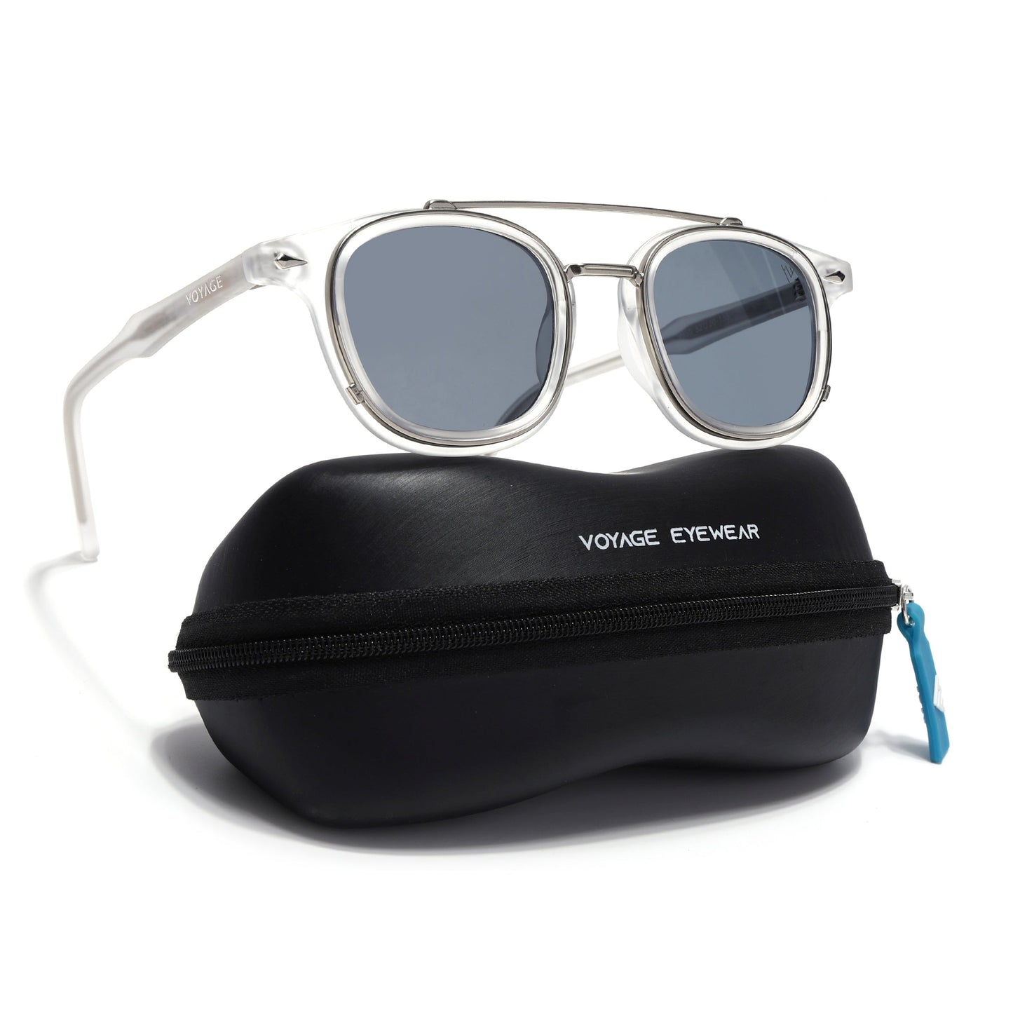 Milano | Silver & Matt Grey Wayfarer Sunglasses | Grey Lens - MG7107