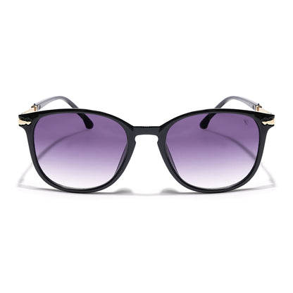 Lyra | Square Sunglasses (Grey & Clear Lens | Black Frame - MG3184)