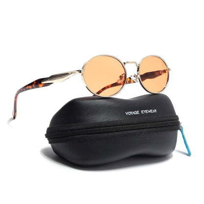 Celeste | Golden Oval Sunglasses | Orange Lens - MG6890