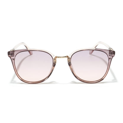 Vixen | Cateye Sunglasses (Pink & Grey Lens | Light Pink & Golden Frame - MG3174)