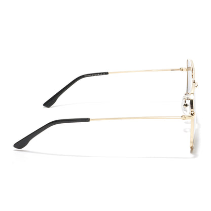 Ebon | Aviator Sunglasses (Black Lens | Golden Frame - MG5178)