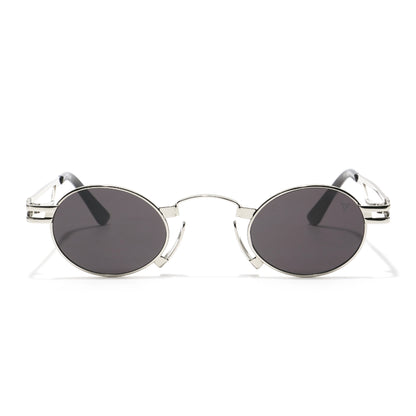 Orbit | Silver Black Round Sunglasses MG3585