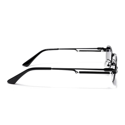 Bob | Black Oval Sunglasses | Black Lens - MG5184
