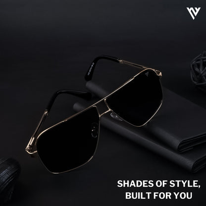 Black Polarized Wayfarer Sunglasses - PMG4202