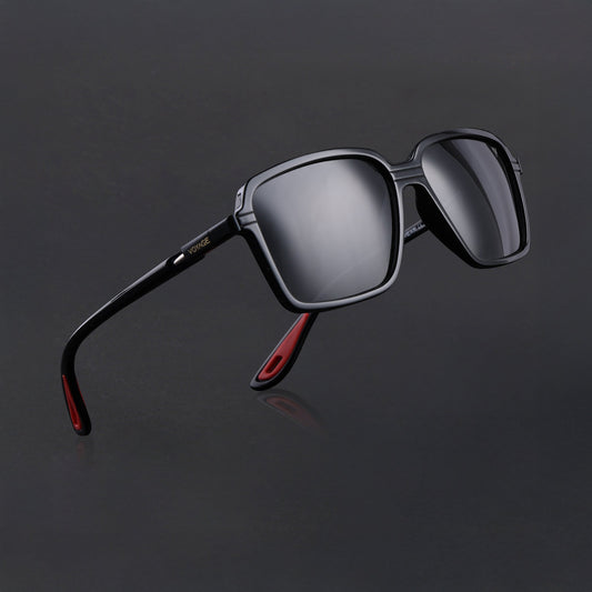 Hydra | Shine Black Polarized Square Sunglasses | PMG6653
