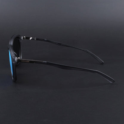Square Polarized Sunglasses | Sky Blue Lens | Grey Frame - PMG6792