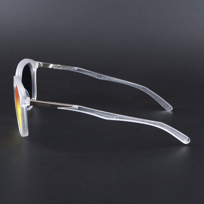Square Polarized Sunglasses | Orange Lens | Transparent Frame - PMG6794