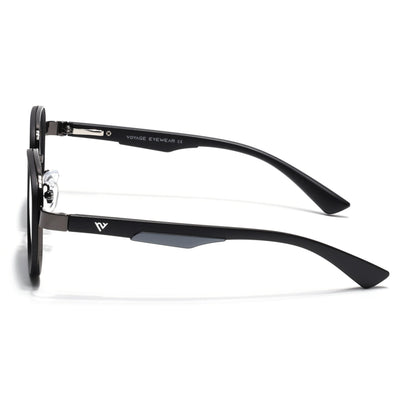 Square Sunglasses for Men & Women (Black Lens | Matt Black Frame - MG7340)