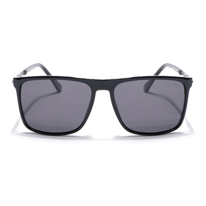 Wayfarer Polarized Sunglasses (Black Lens | Shine Black Frame - PMG5044)